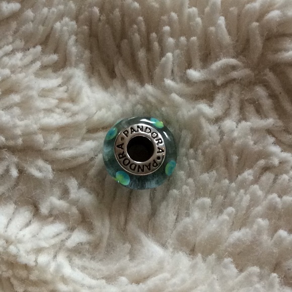 Pandora Glass Murano Charm with Flowers - Picture 10 of 12